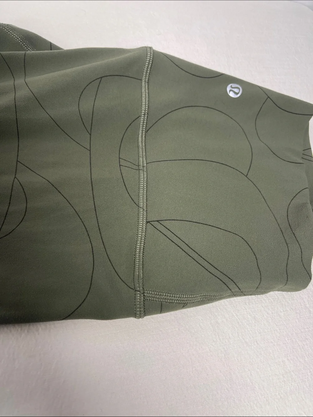 Lululemon Athletica Olive Green Patterned Leggings